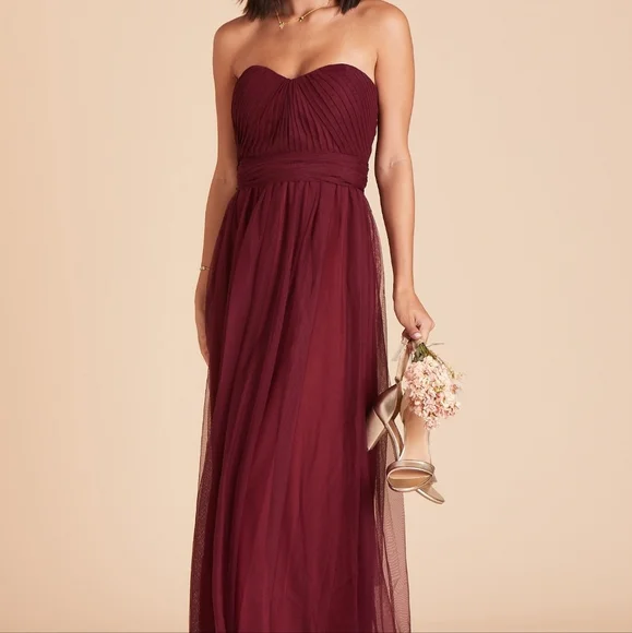 Cabernet Bridesmaid Dress Tulle Size Medium | Birdy Grey Christina Convertible Cabernet Bridesmaid Dress Tulle Size Medium | Birdy Grey Christina Convertible